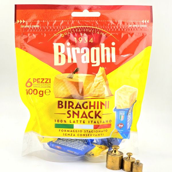 Упаковка сиру пармезан Гран Biraghi снек 32% 16.67 г х 6 шт