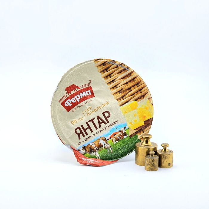 Сир плавлений Ферма Янтар 60% 90г