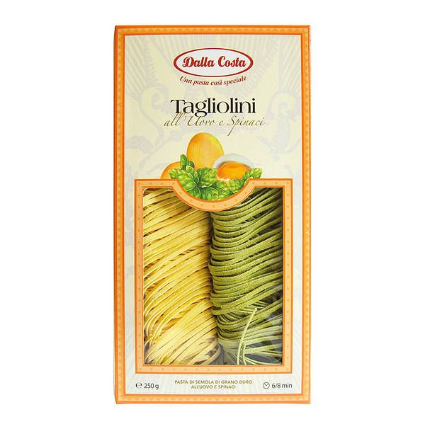 Макарони DALLA COSTA Tagliolini з яйцем та шпинатом