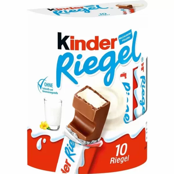 Kinder Riegel Шоколадні батончики 10шт