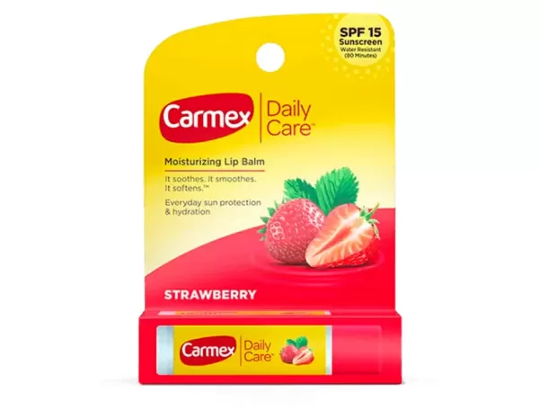 Carmex, щоденний догляд, зволожуючий бальзам для губ, полуниця, SPF 15, 4,25 г
