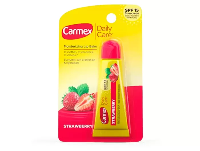 Carmex, щоденний догляд, зволожуючий бальзам для губ, полуниця, SPF 15, 10 г