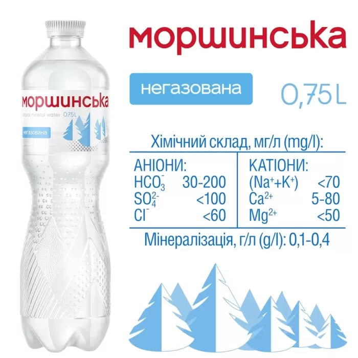 Моршинська мінеральна негазована Вода 0,75л