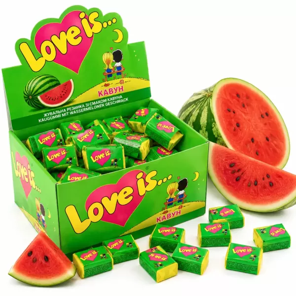 Жувальна гумка Love is зі смаком кавуна 100 шт Жувальна гумка Love is зі смаком кавуна 100 шт