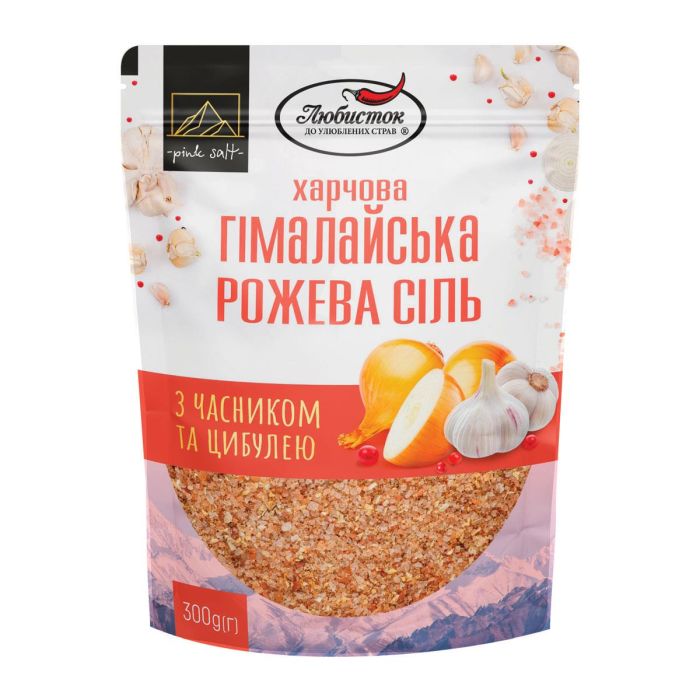 Сіль гімалайська рожева з часником та цибулею