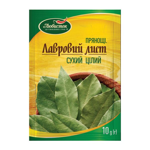 Лавровий лист сухий цілий Любисток 10г