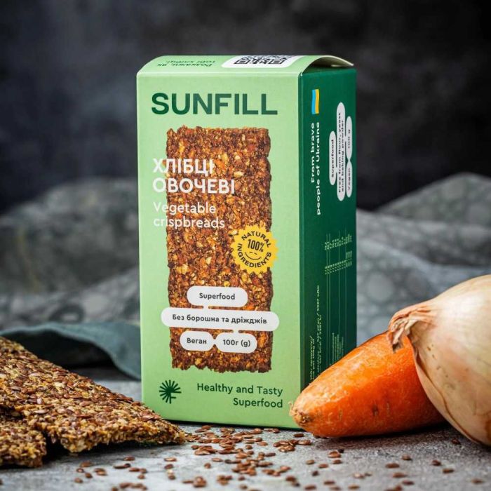 Хлібці Sunfill овочеві 100г
