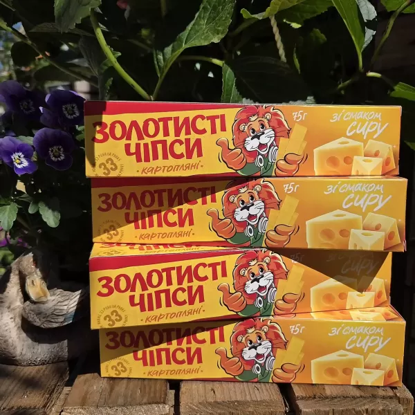 Золотисті Чипси "Сир" 75г