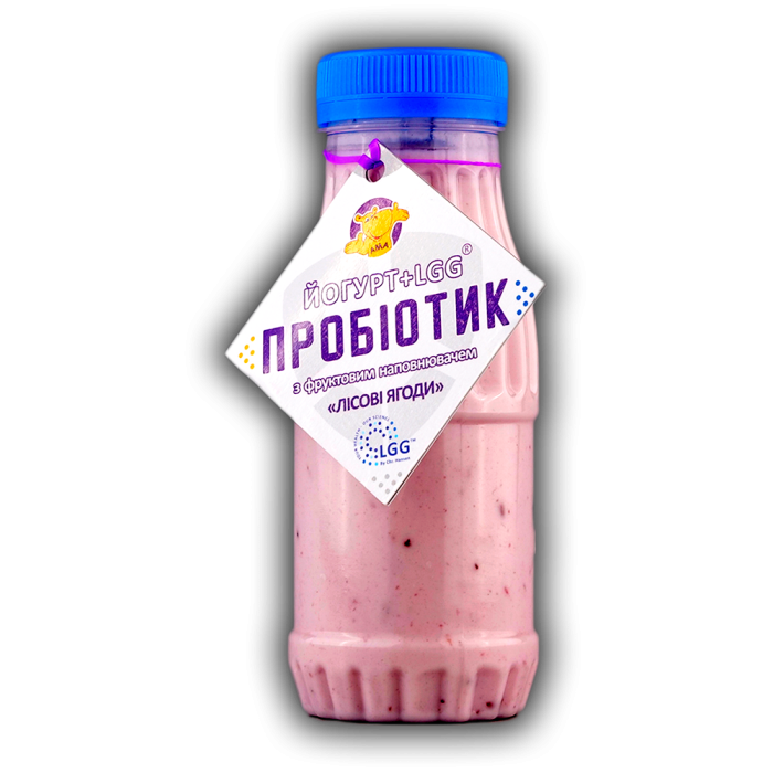 Йогурт питний з фруктовим наповнювачем "Лісова ягода" 2,5% жиру з пробіотиком LGG