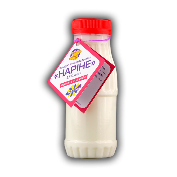 Продукт кисломолочний "Наріне" 2,5% жиру в бутилці