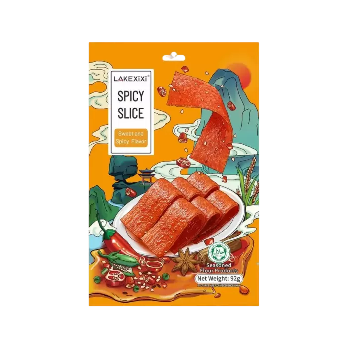 Снек соєвий Латяо Lakexixi Spicy Slice солодко-гострі слайси 92 г