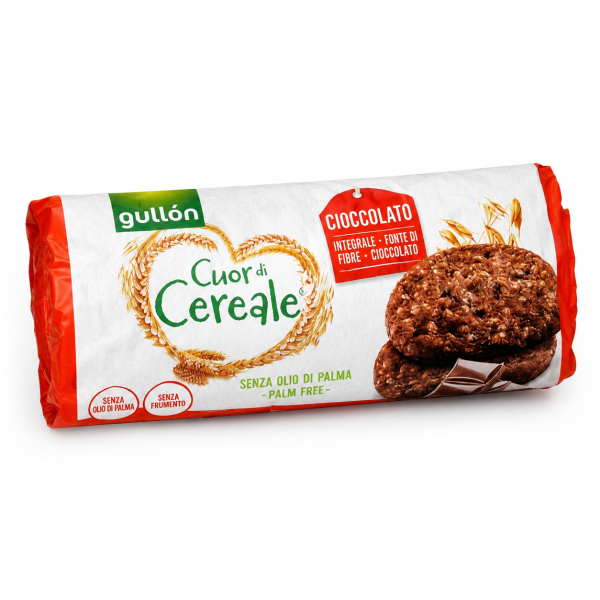 Печиво Gullon Cuor di Cereale злаково-шоколадне 280г Печиво Gullon Cuor di Cereale злаково-шоколадне 280г