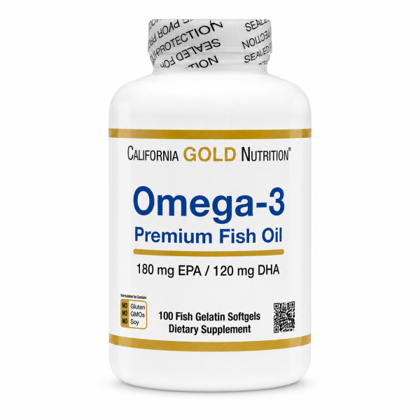 Жирні кислоти Омега 3 California Gold Nutrition Omega-3 Premium Fish Oil 100 капсул Жирні кислоти Омега 3 California Gold Nutrition Omega-3 Premium Fish Oil 100 капсул