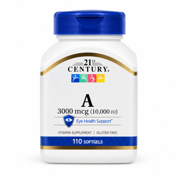 21st Century Vitamin A 3000 мкг (10 000 МО), 110 софтгелів 21st Century Vitamin A 3000 мкг (10 000 МО), 110 софтгелів