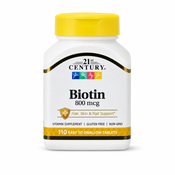 21st Century Biotin 800 мкг, 110 таблеток 21st Century Biotin 800 мкг, 110 таблеток