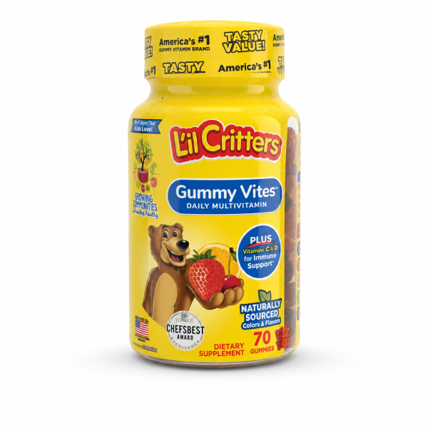 L'il Critters Gummy Vites мультивітамін для дітей, 70 жувальних пастилок L'il Critters Gummy Vites мультивітамін для дітей, 70 жувальних пастилок