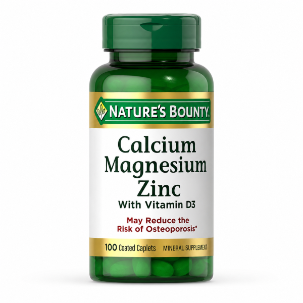 Nature's Bounty Calcium Magnesium Zinc з вітаміном D3, 100 каплет Nature's Bounty Calcium Magnesium Zinc з вітаміном D3, 100 каплет
