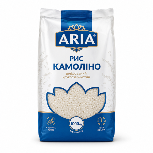 Рис Камоліно ТМ ARIA 1кг Рис Камоліно ТМ ARIA 1кг