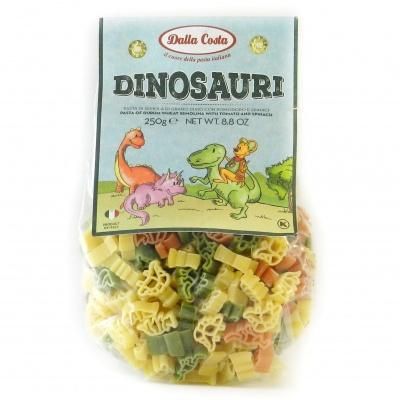 Макарони дитячі Dalla Costa Dinosauri з помідором та шпинатом 250г