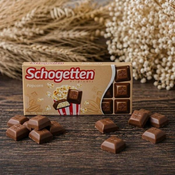 Молочний шоколад Schogetten Popcorn 100 г Молочний шоколад Schogetten Popcorn 100 г